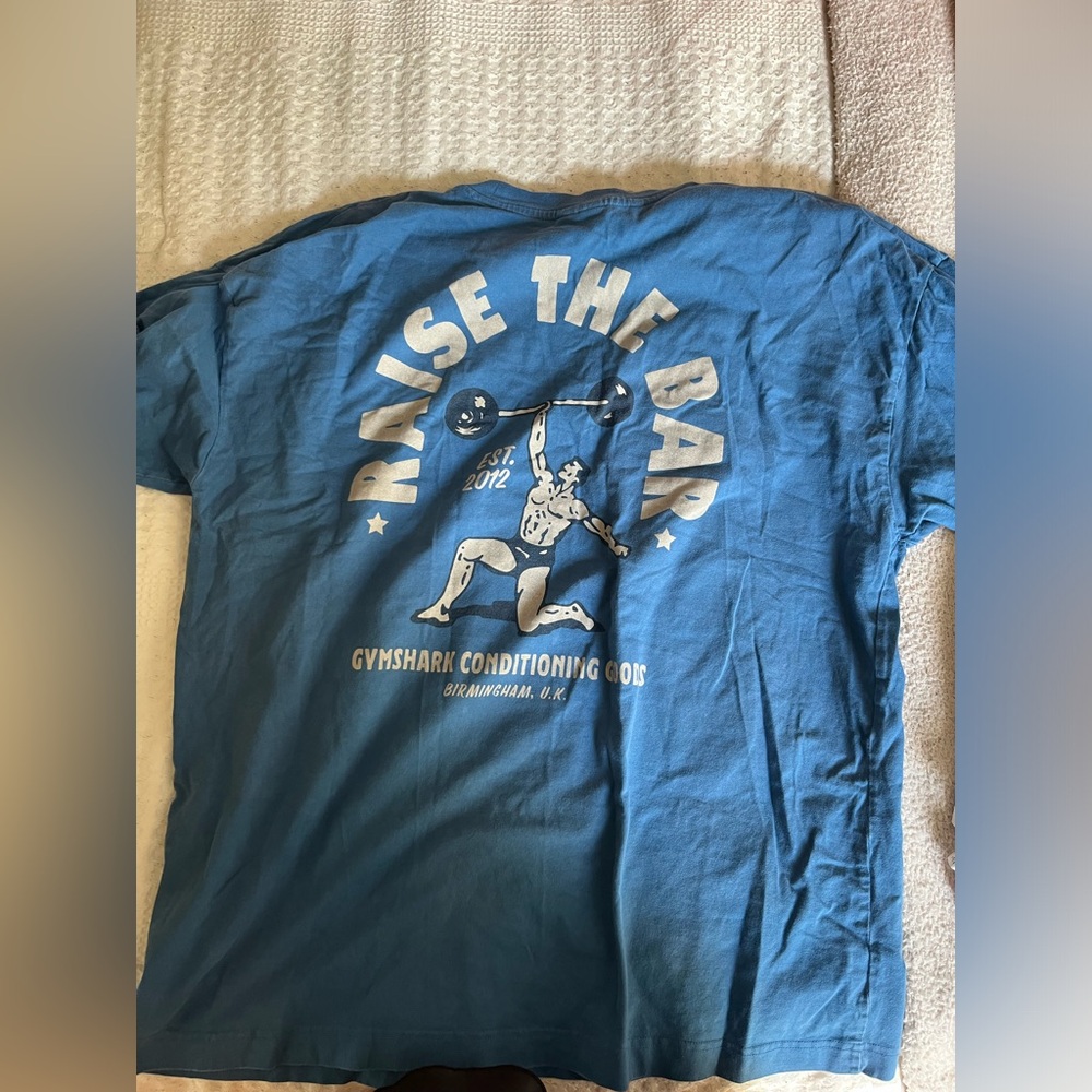 LAST DAY blue gymshark oversized t shirt